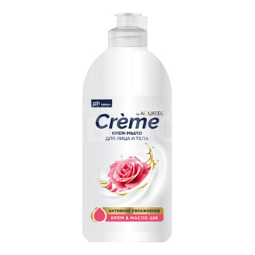 Крем-мыло жидкое Aquatel Creme Нежная роза, 375 мл