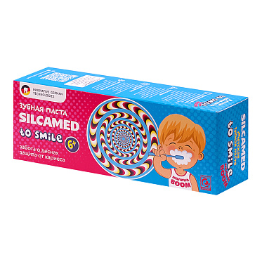 Зубная паста детская SILCAMED To Smile Малина BOOM 6+, 65 г