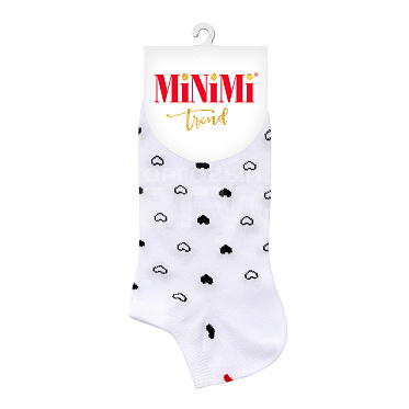 Носки женские Minimi MINI TREND 4206 укороченные с сердечками, размер 39-41, Bianco