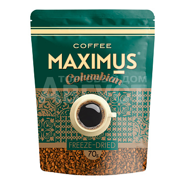 Кофе Maximus Columbian,сублимированный, мягкая упаковка, 70 г