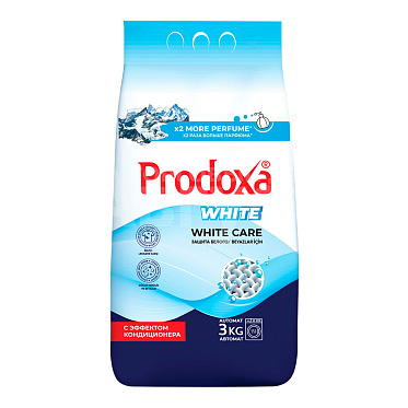 Порошок стиральный PRODOXA автомат, для стирки белого белья, 3 кг