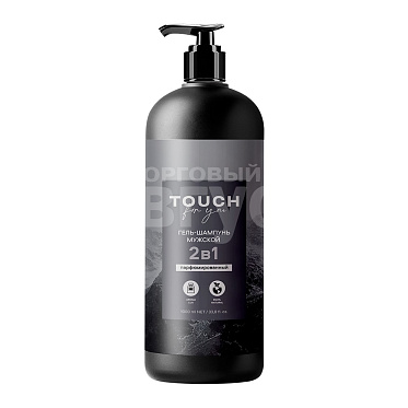 Гель для душа Touch for you парфюмированный, 2 в 1, мужской, 1 л