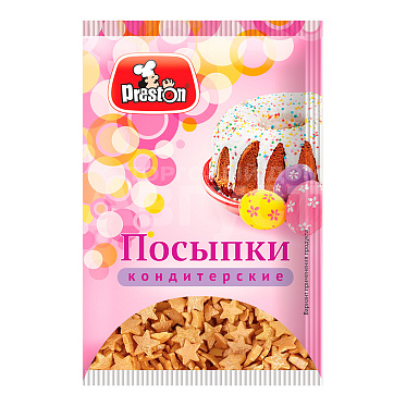 Кондитерская посыпка Звезды, золотые, 7 г