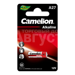 Батарейка Camelion Plus Alkaline LR27A BL1 щелочная, 12В, 1 шт