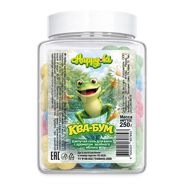 Соль для ванн Happyki 18165 Ква-бум, набор, 250 г